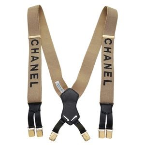Chanel Elastic Logo Suspenders